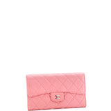 L-Flap Wallet Quilted Lambskin Long