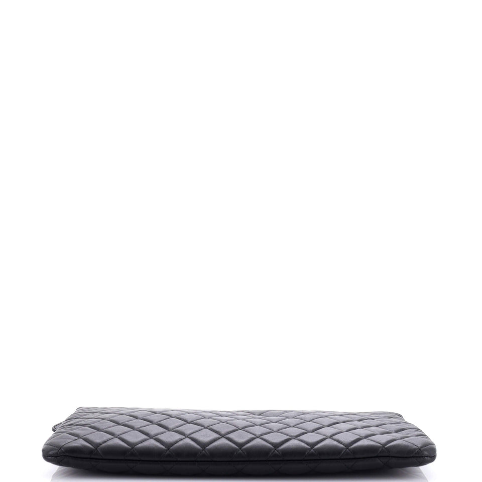 Boy O Case Clutch Quilted Lambskin Large
