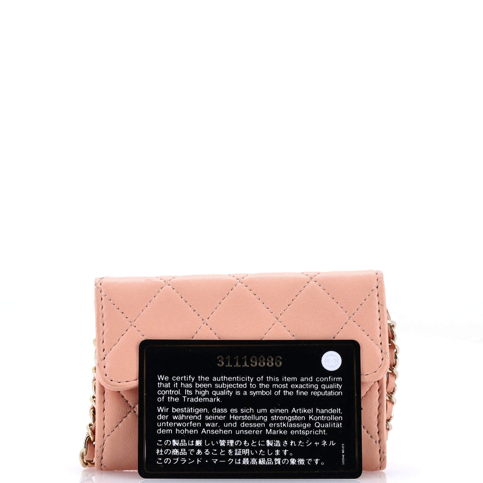 Classic Flap Chain Belt Bag Quilted Lambskin Mini