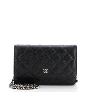Wallet on Chain Quilted Caviar