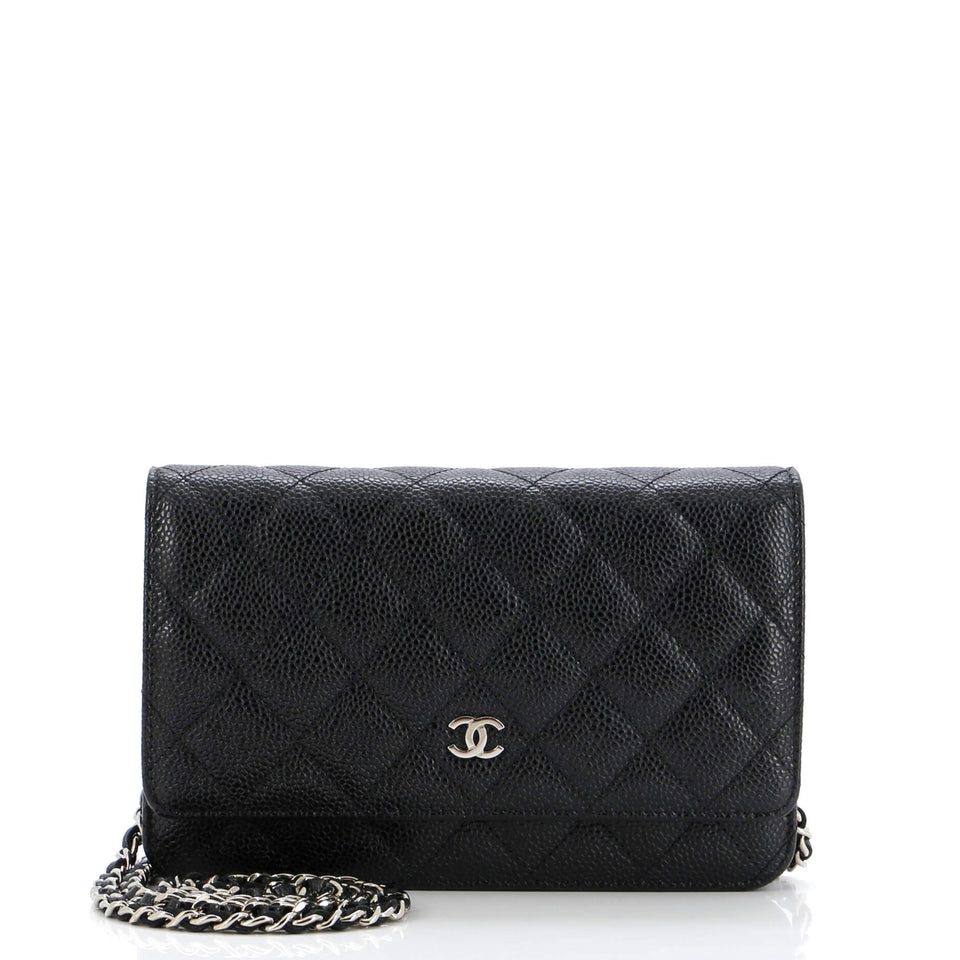 Wallet on Chain Quilted Caviar