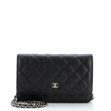 Wallet on Chain Quilted Caviar