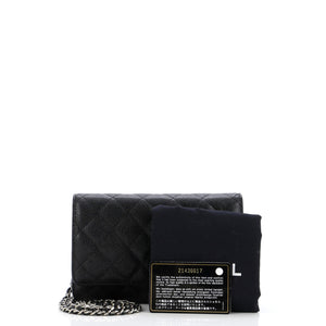 Wallet on Chain Quilted Caviar