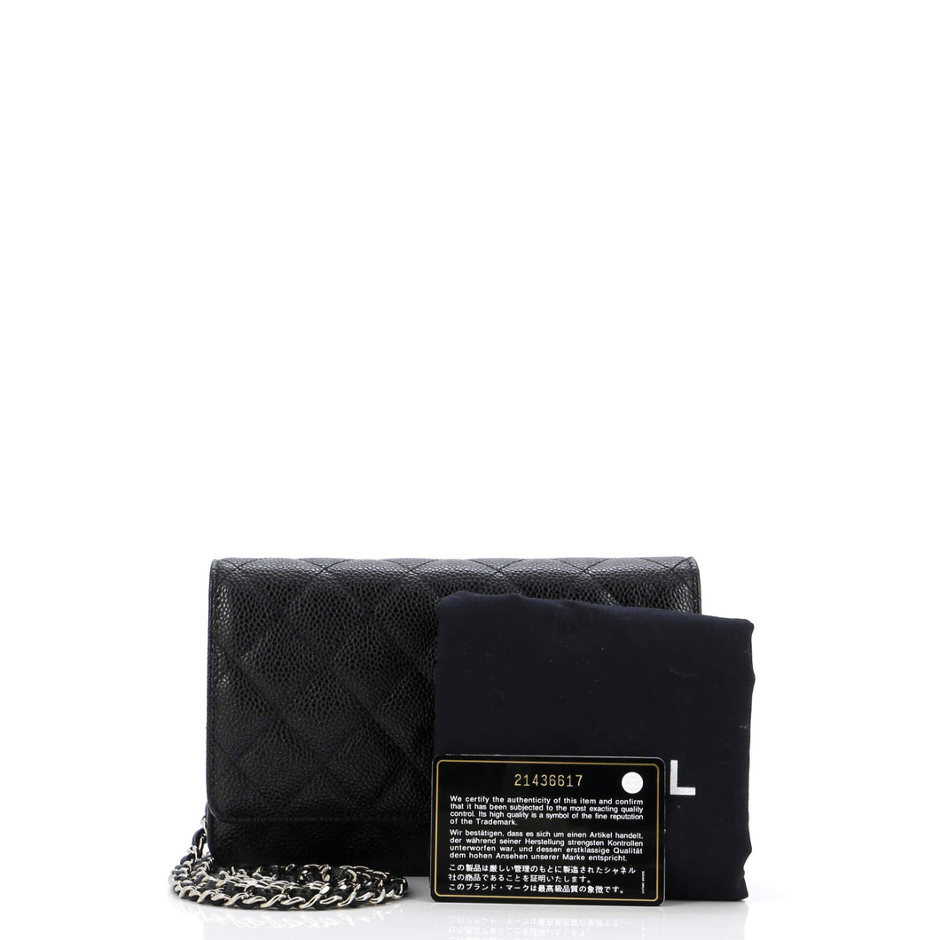 Wallet on Chain Quilted Caviar