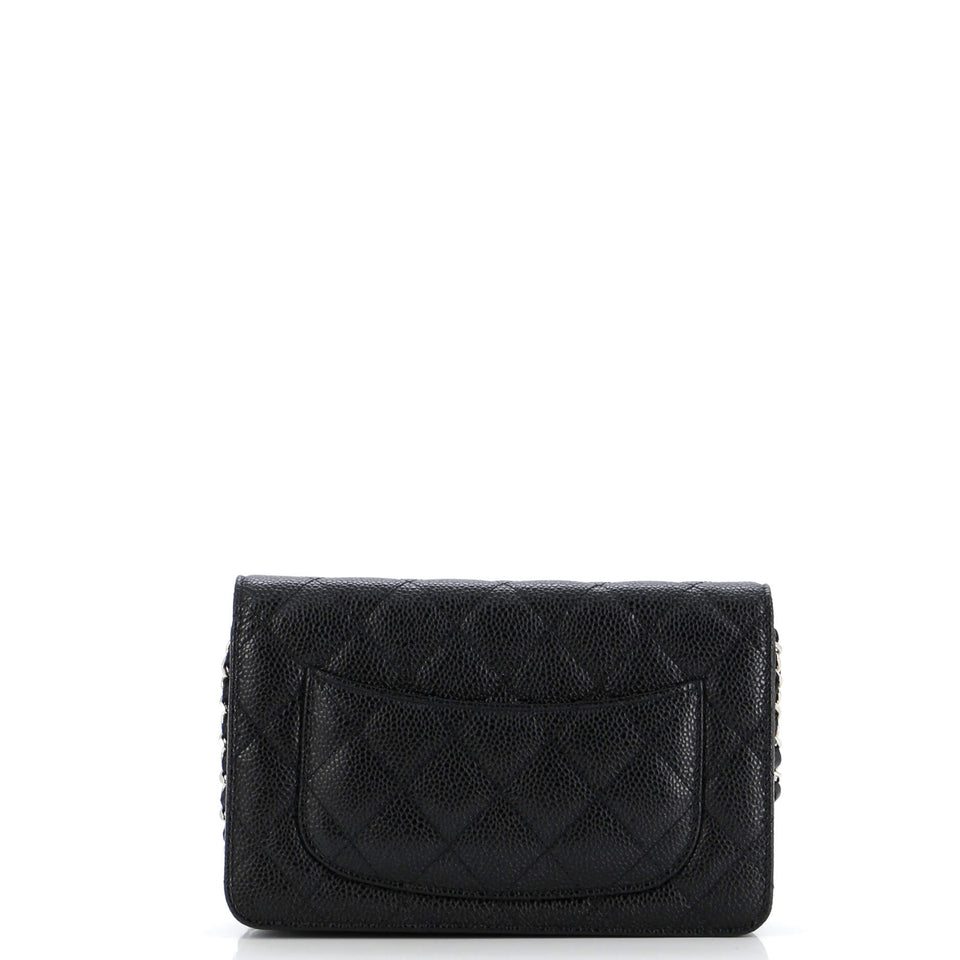 Wallet on Chain Quilted Caviar