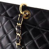 Grand Shopping Tote Quilted Caviar XL