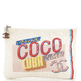 Coco Cuba Pouch Printed Quilted Canvas Medium