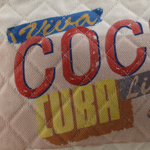 Coco Cuba Pouch Printed Quilted Canvas Medium