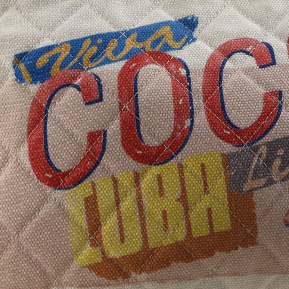 Coco Cuba Pouch Printed Quilted Canvas Medium