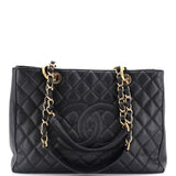 Grand Shopping Tote Quilted Caviar