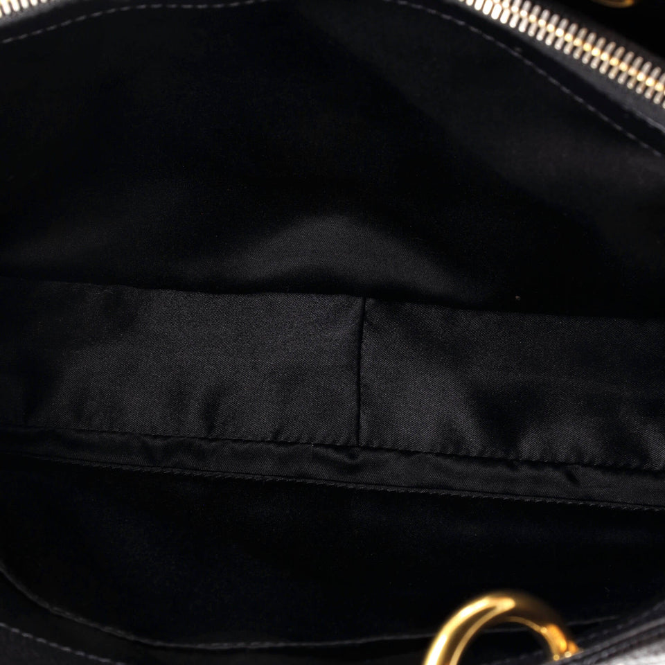 Grand Shopping Tote Quilted Caviar