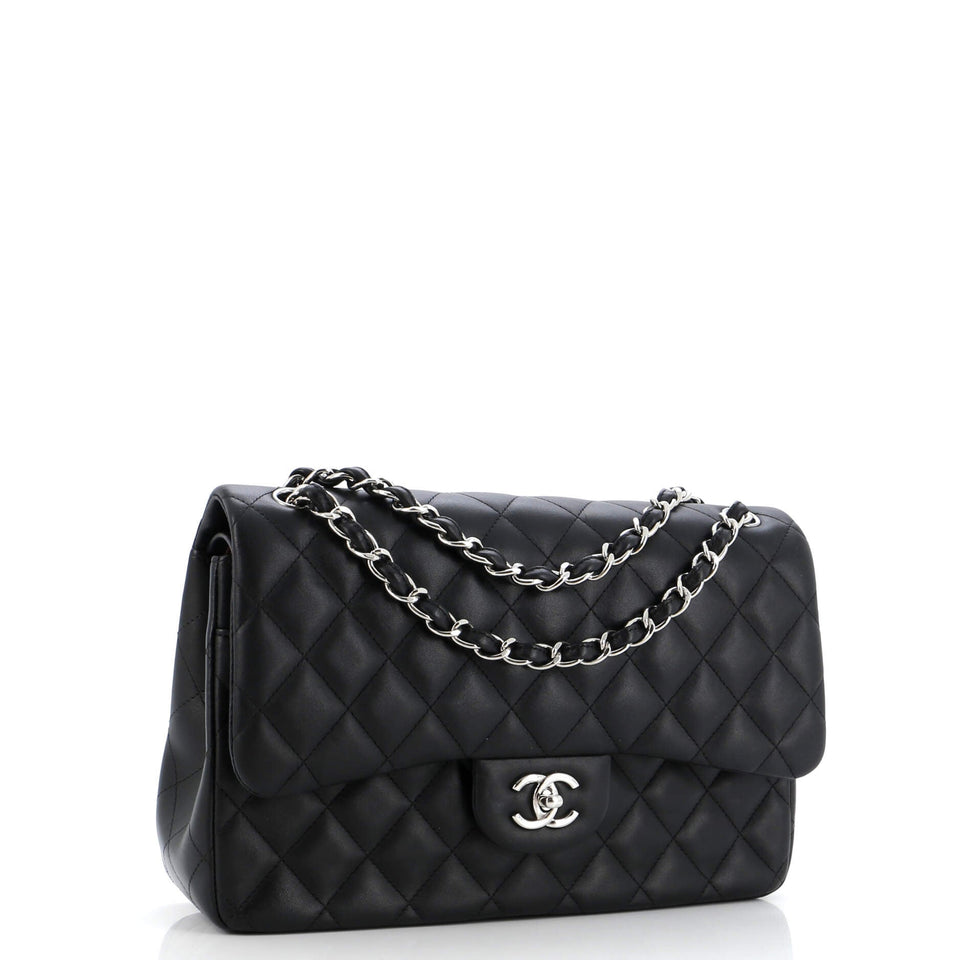 Classic Double Flap Bag Quilted Lambskin Jumbo