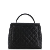 Vintage Classic Top Handle Flap Bag Quilted Caviar Jumbo