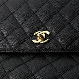Vintage Classic Top Handle Flap Bag Quilted Caviar Jumbo