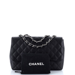 Vintage Classic Single Flap Bag Quilted Caviar Jumbo