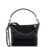 Gabrielle Hobo with Logo Handle Quilted Aged Calfskin Medium
