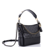 Gabrielle Hobo with Logo Handle Quilted Aged Calfskin Medium