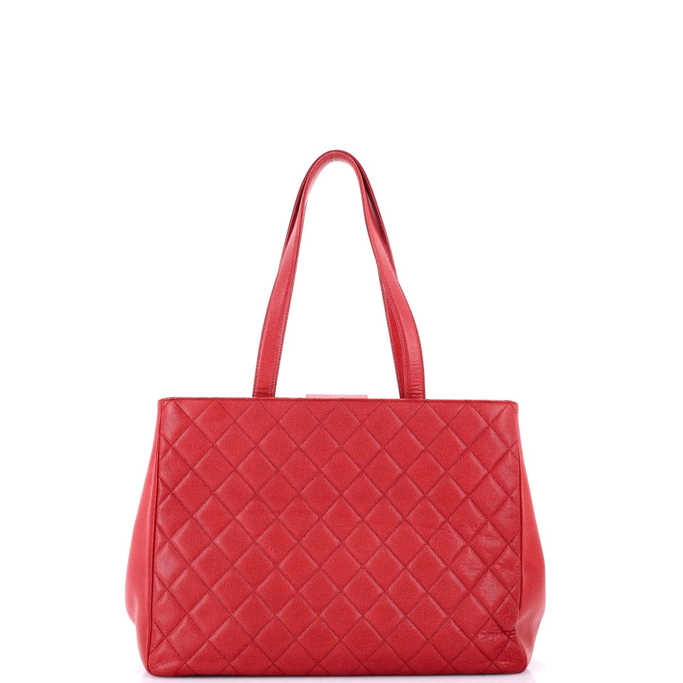 Business Affinity Tote Quilted Caviar Large