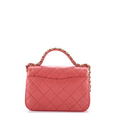 Chain Infinity Top Handle Bag Quilted Lambskin Mini