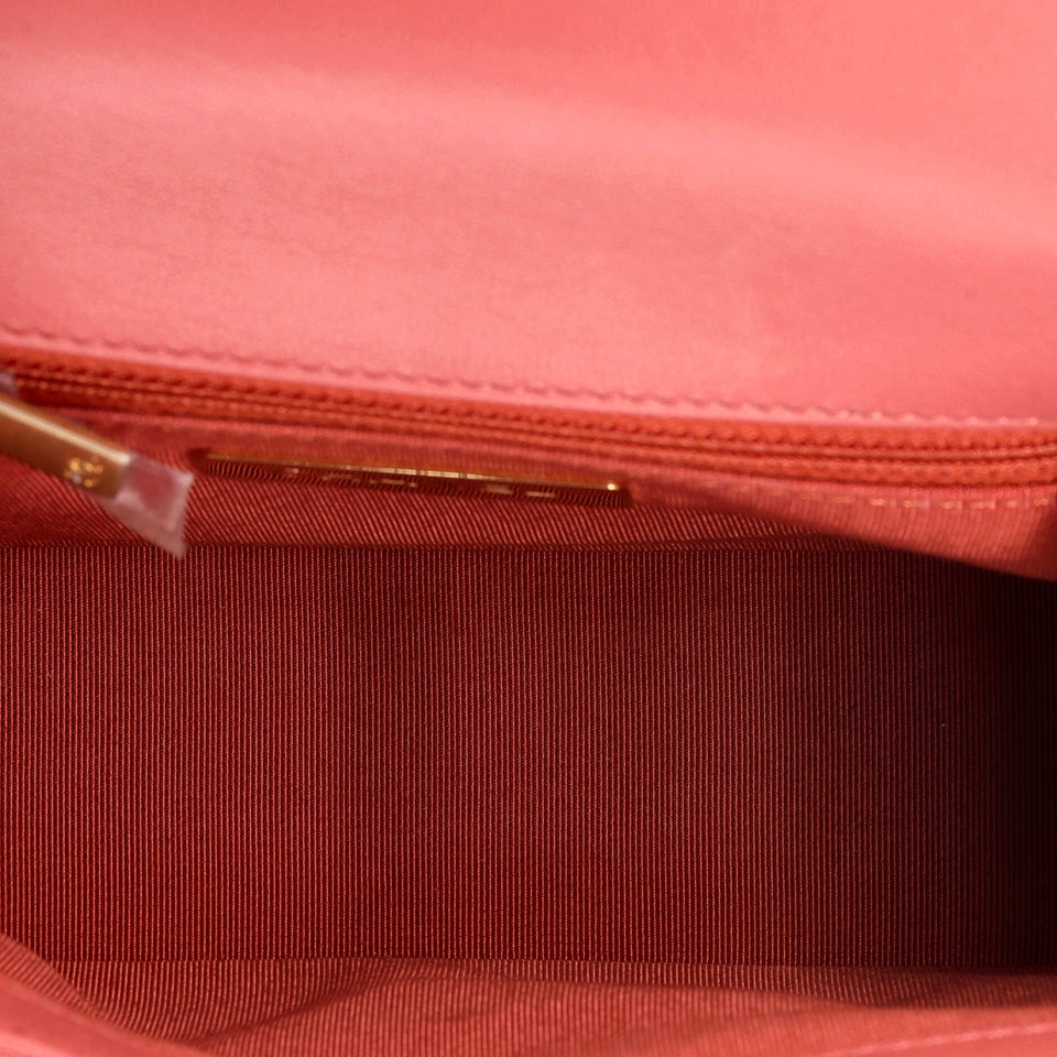 Chain Infinity Top Handle Bag Quilted Lambskin Mini