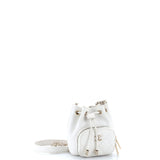 Business Affinity Drawstring Bucket Bag Quilted Caviar Mini