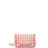 Classic Single Flap Bag Braided Quilted Tweed with Sequins Mini