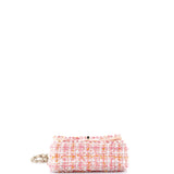 Classic Single Flap Bag Braided Quilted Tweed with Sequins Mini