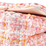 Classic Single Flap Bag Braided Quilted Tweed with Sequins Mini
