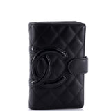 Cambon Zipped Pocket Wallet Quilted Lambskin Small