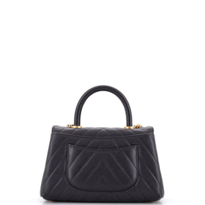 Coco Top Handle Bag Chevron Caviar Mini