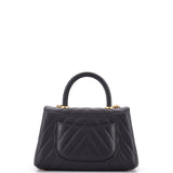 Coco Top Handle Bag Chevron Caviar Mini