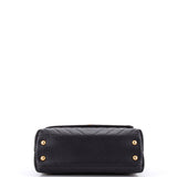 Coco Top Handle Bag Chevron Caviar Mini