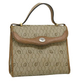 CHRISTIAN DIOR Honeycomb Canvas Hand Bag Beige  31593