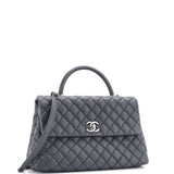 Coco Top Handle Bag Quilted Caviar Medium