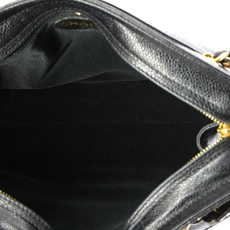 Vintage Stitched CC Shoulder Bag Caviar Small