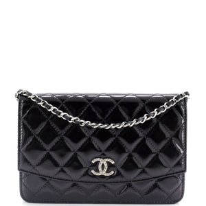 Brilliant Wallet on Chain Quilted Patent
