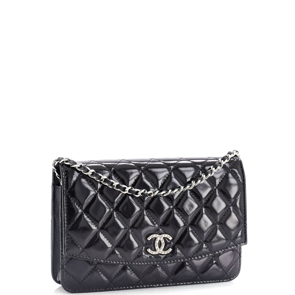 Brilliant Wallet on Chain Quilted Patent