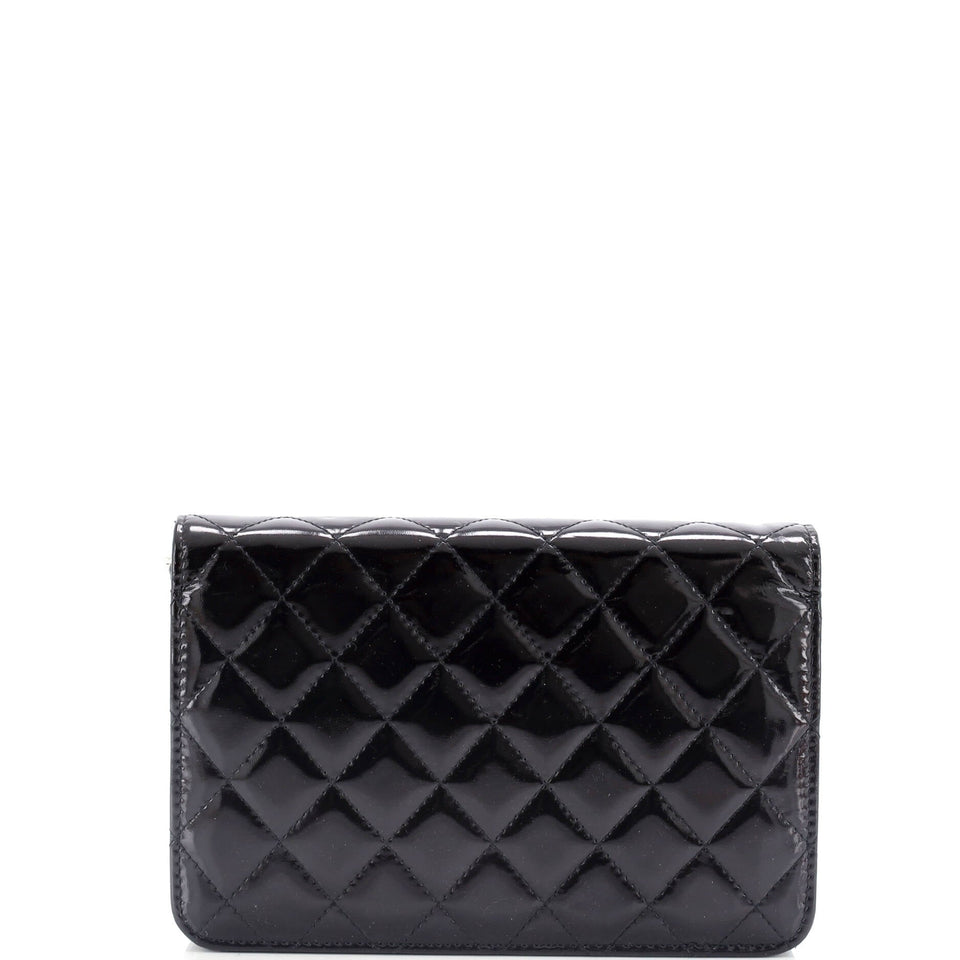 Brilliant Wallet on Chain Quilted Patent