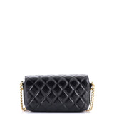 Giant CC Flap Baguette Bag Quilted Lambskin