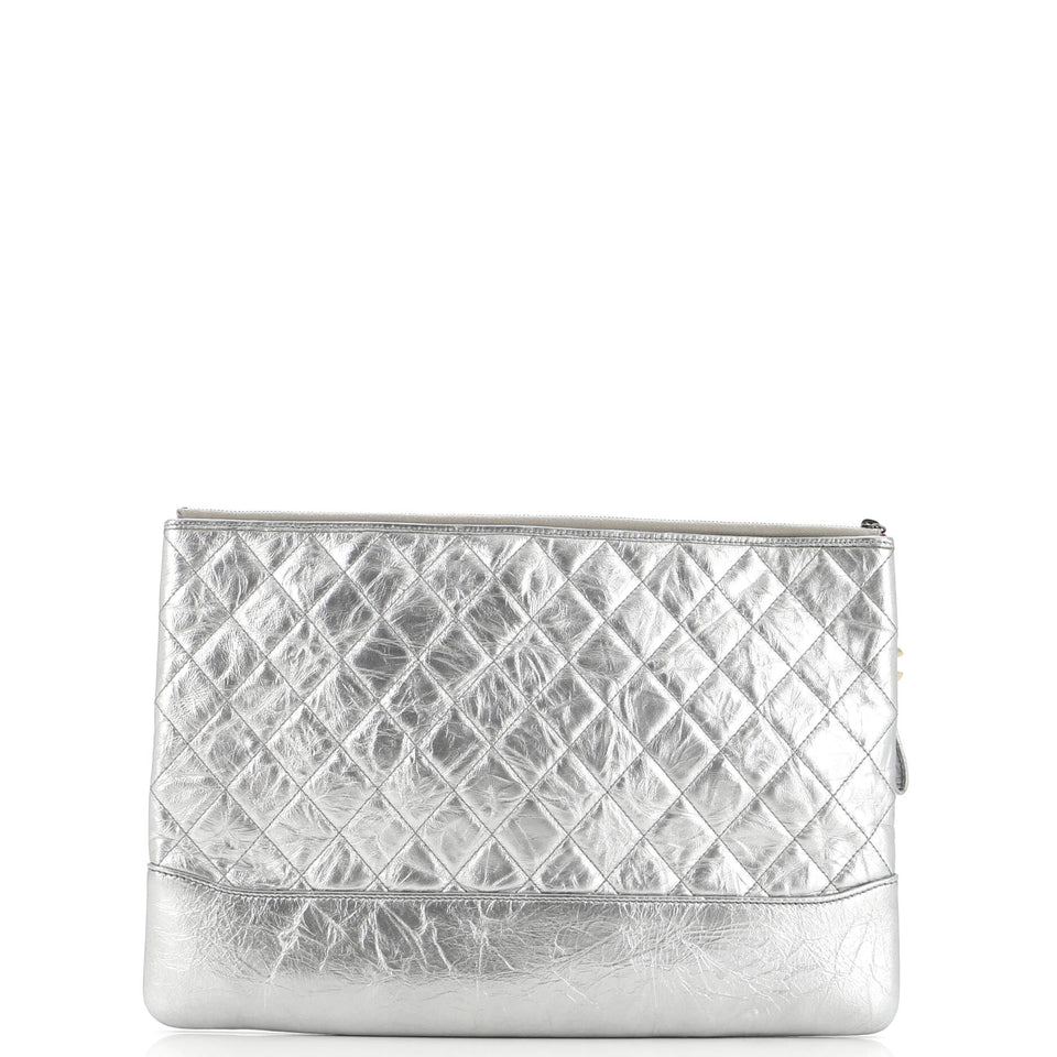 Gabrielle O Case Clutch Quilted Aged Calfskin Large