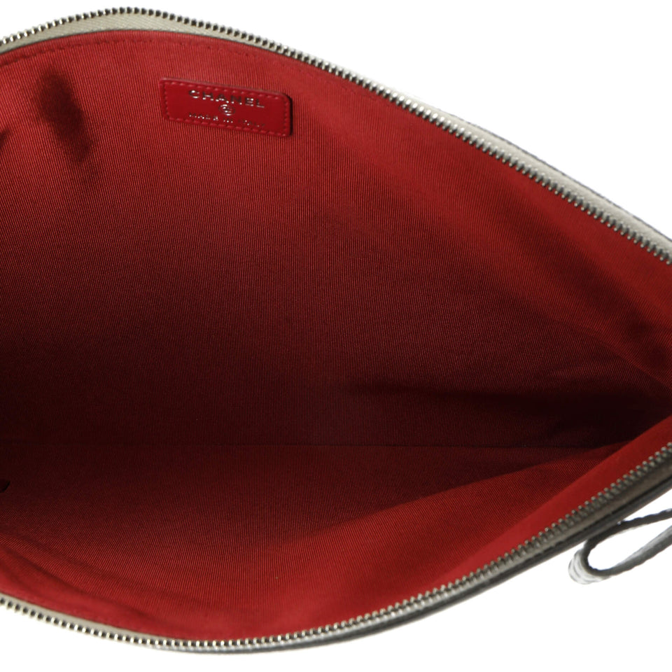 Gabrielle O Case Clutch Quilted Aged Calfskin Large