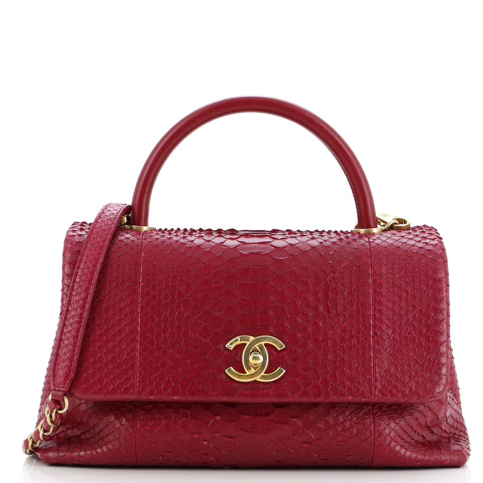 Coco Top Handle Bag Python Medium