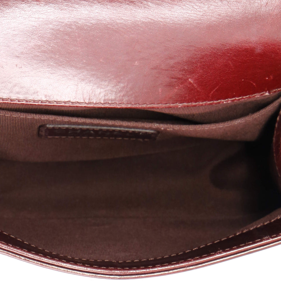 Chained Boy Flap Bag Quilted Glazed Calfskin Small