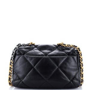 19 Flap Bag Quilted Leather Large