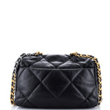 19 Flap Bag Quilted Leather Large