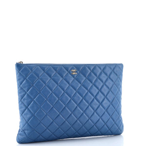 O Case Clutch Quilted Caviar Large