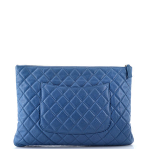O Case Clutch Quilted Caviar Large