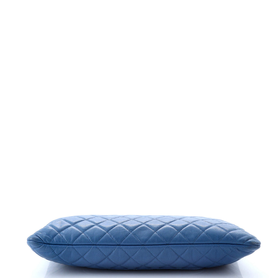 O Case Clutch Quilted Caviar Large
