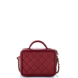 Filigree Vanity Case Quilted Caviar Small