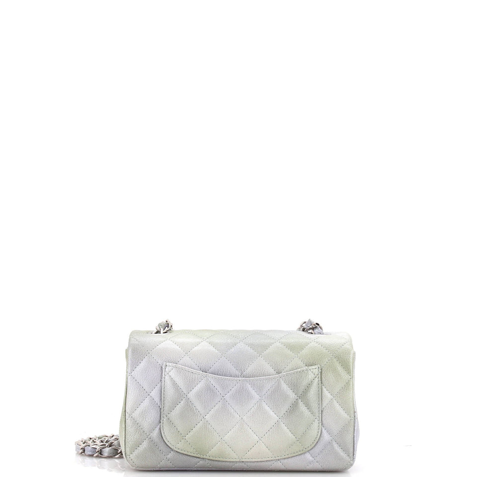 Classic Single Flap Bag Quilted Ombre Metallic Goatskin Mini